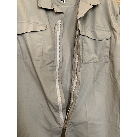 TRU-SPEC 24-7 Series Khaki Field Tactical Long Sleeve Zip Up Shirt Men's Sz XL - Picture 3 of 14